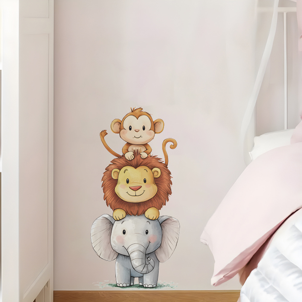 Baby Nursery Wallpaper - Adesivi Murali di Animali della Foresta