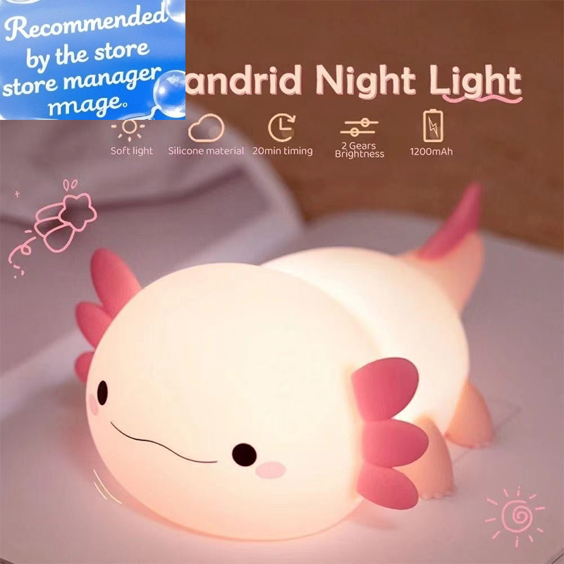 Baby Nursery Light - Lampada Notturna a Forma di Axolotl,