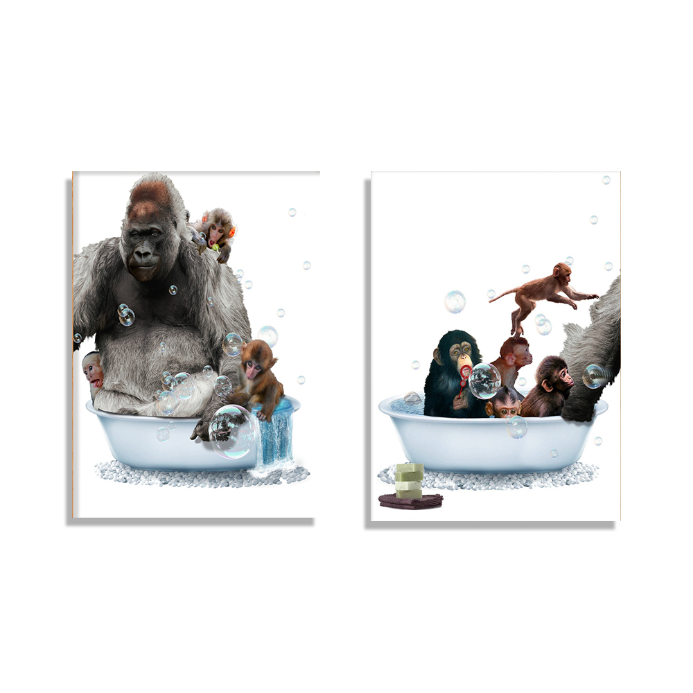 Baby Nursery Zoo Animals - Stampa per Vasca da Bagno con