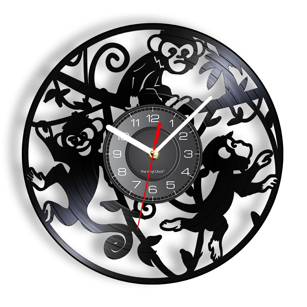 Baby Nursery Zoo Animals - Orologio da Parete in Vinile con