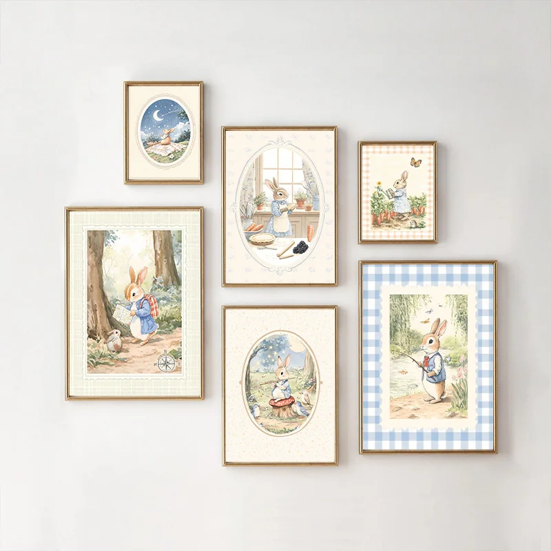 Baby Nursery Vintage - Dipinto su tela 2D: Poster artistico