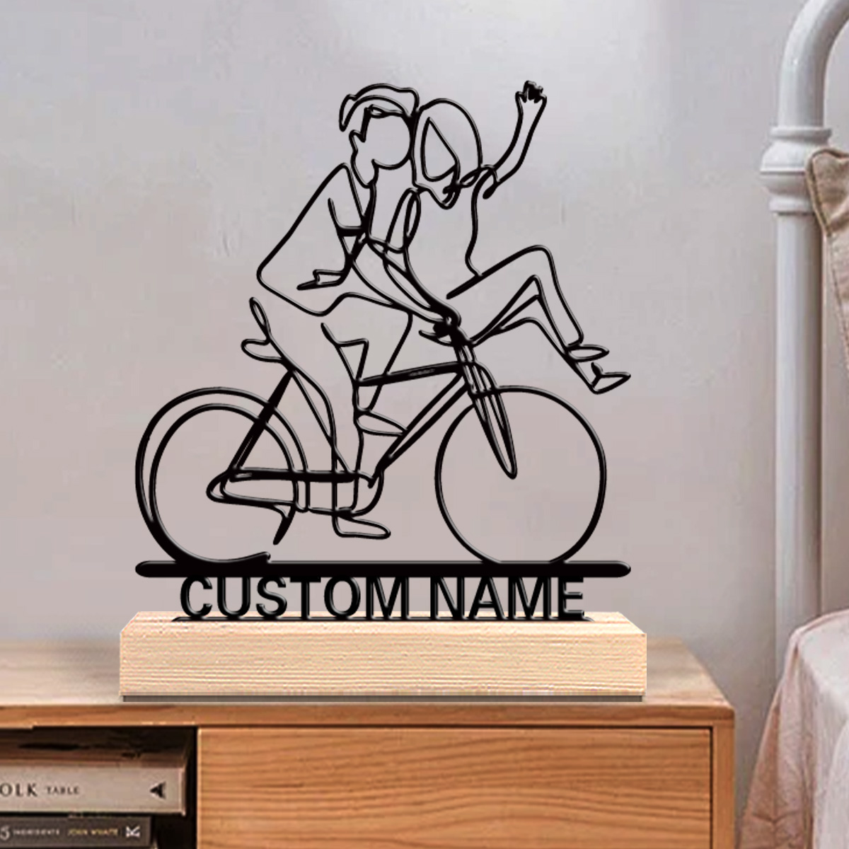 Baby Nursery Accent Wall - Statua in Metallo Personalizzata per Coppie