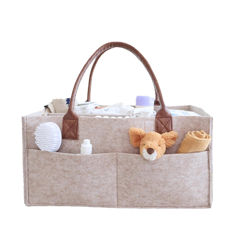 Baby Nursery Organizer - Cesto portaoggetti in feltro per neonati,