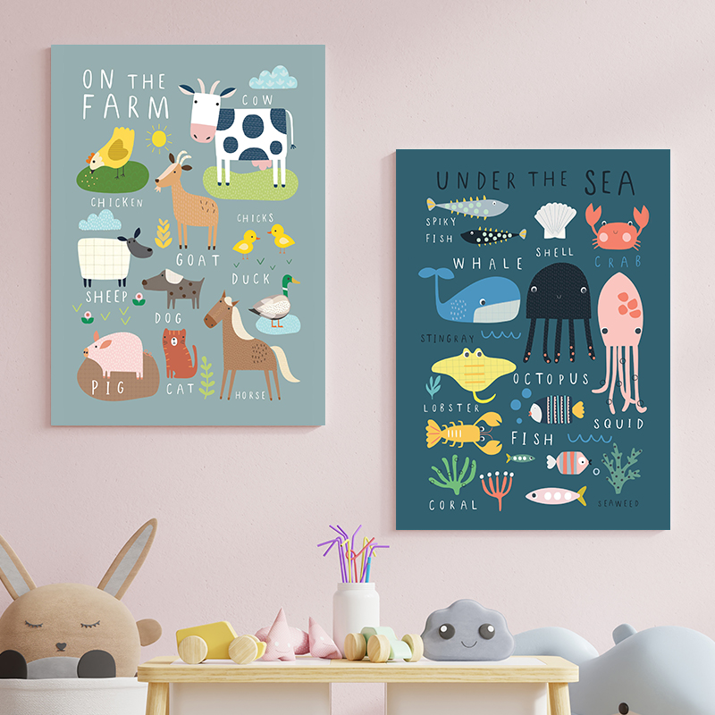 Baby Nursery Under The Sea - Stampa con motivo Sotto il mare,