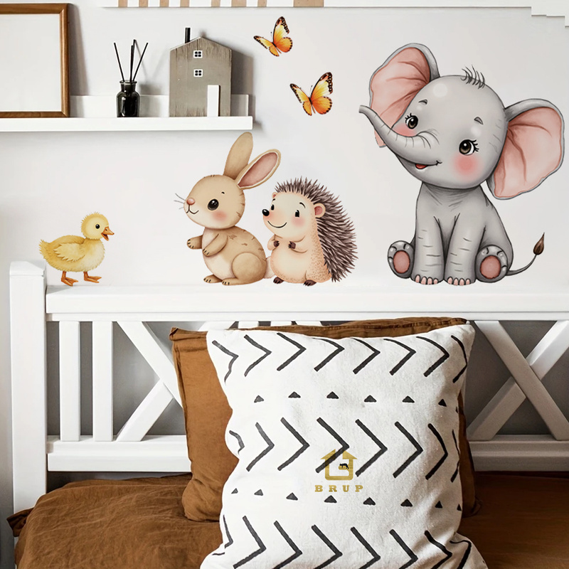 Baby Nursery Wallpaper - Adesivo da parete con animali dei