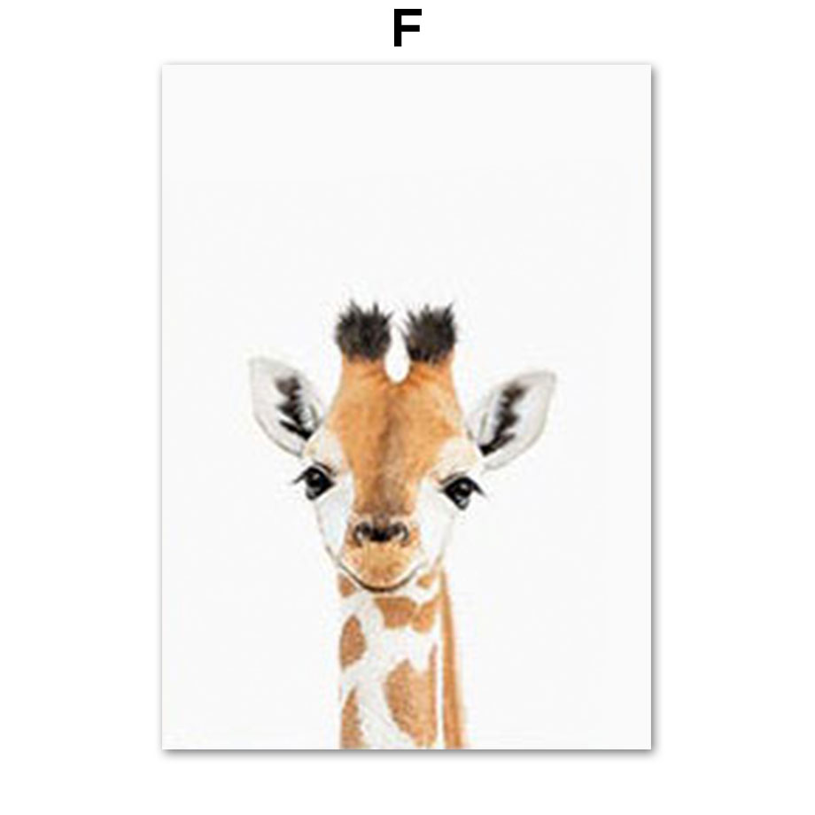 Baby Nursery Zoo Animals - Stampe d'Arte Murale con Animali per