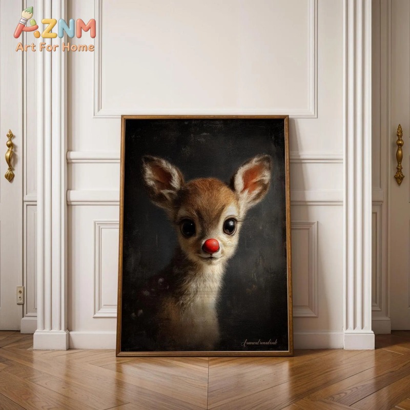 Baby Nursery Vintage - Quadro su tela senza cornice, simpatico