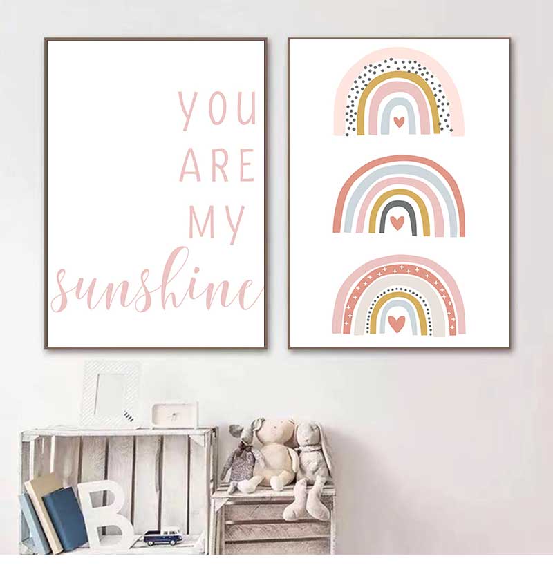 Baby Nursery You Are My Sunshine - Tu sei il mio sole Arcobaleno