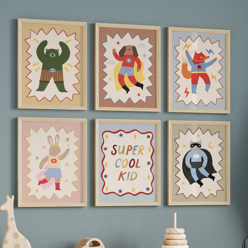 Baby Nursery Needs - Divertenti Cartoni Animati Super Cool, Quadri