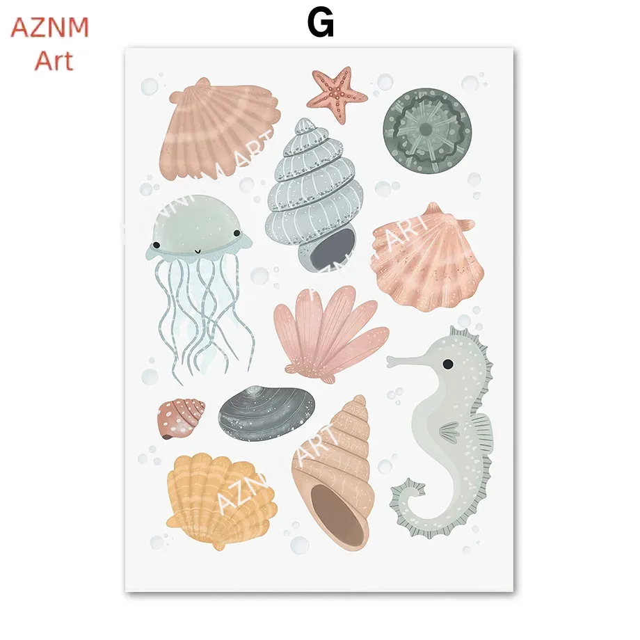 Stampe artistiche da parete pe - Baby Nursery Under The Sea recensione e prezzo