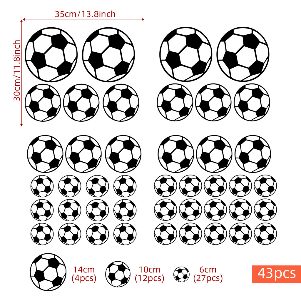 43 pezzi adesivi murali calcio - Baby Nursery Wallpaper recensione e prezzo