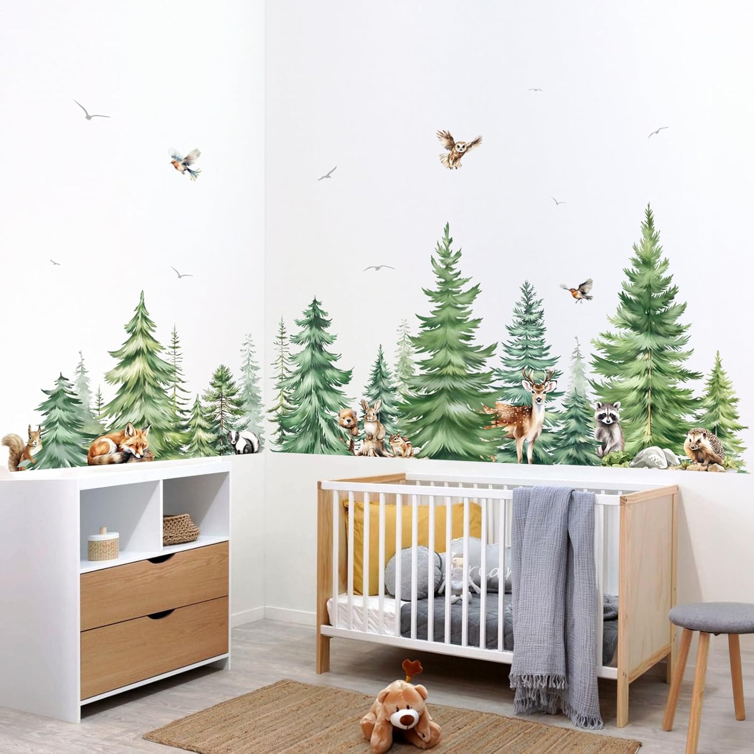 Grande acquerello albero di pi - Baby Nursery Panelling recensione e prezzo