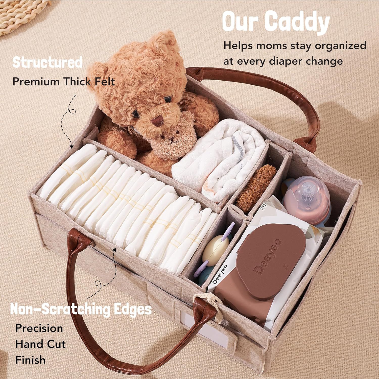 Cesto portaoggetti in feltro p - Baby Nursery Organizer recensione e prezzo