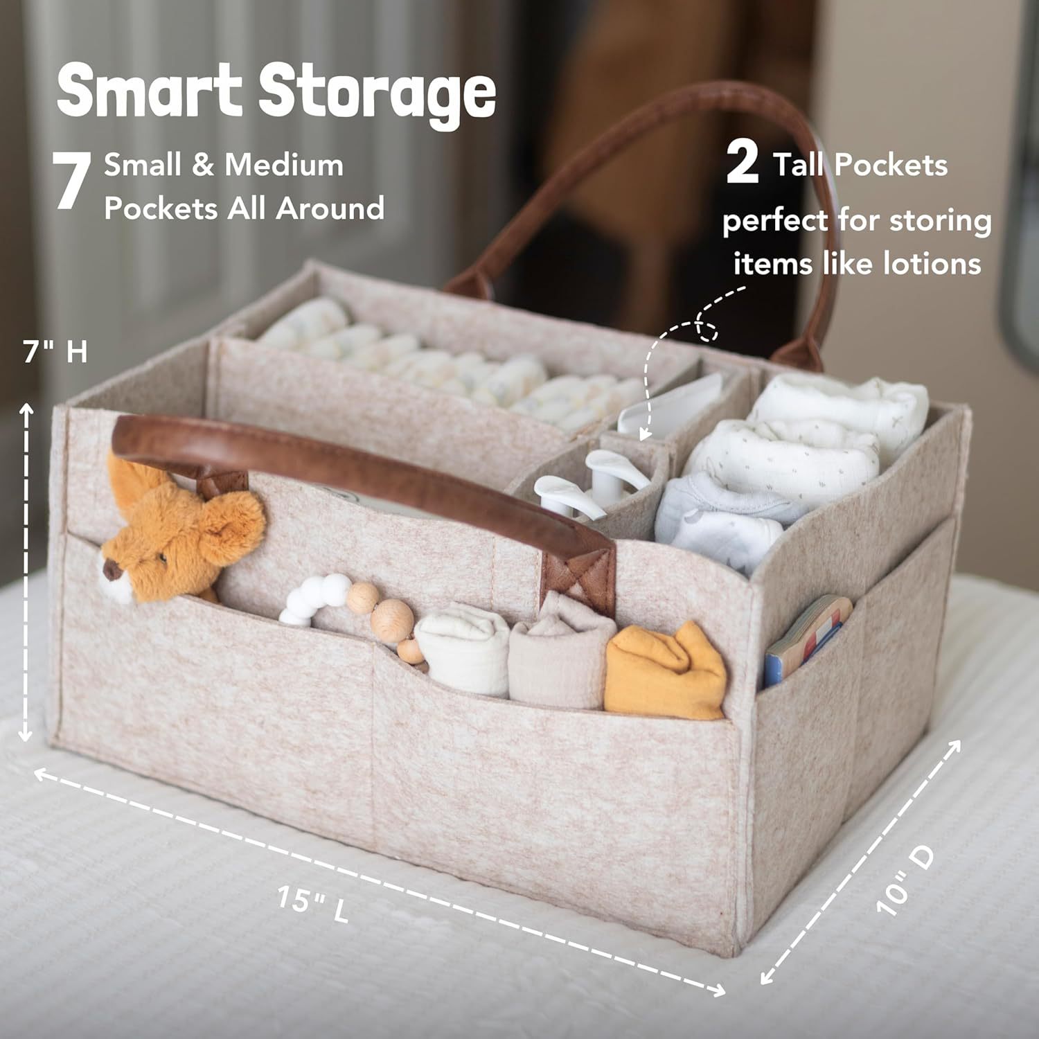 Cesto portaoggetti in feltro p - Baby Nursery Organizer recensione e prezzo