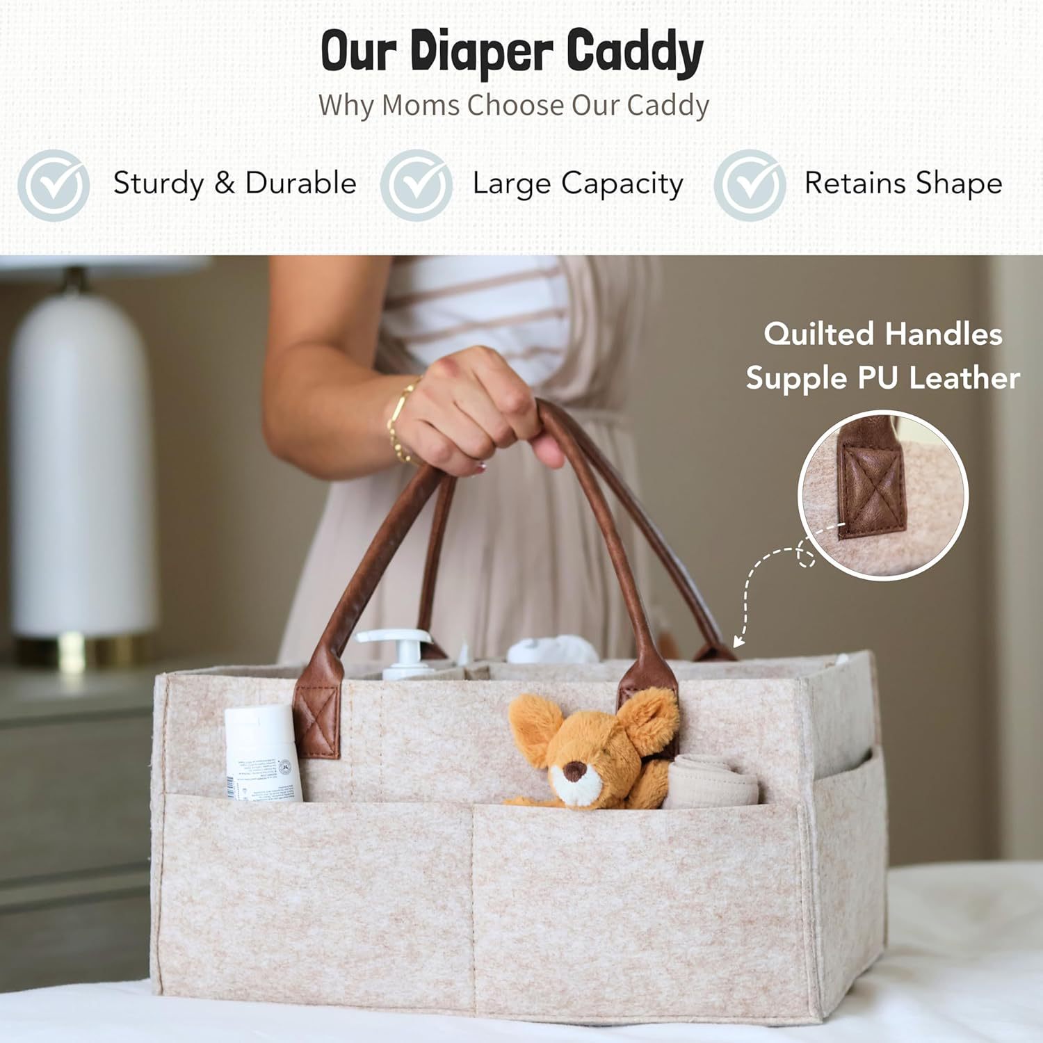 Cesto portaoggetti in feltro p - Baby Nursery Organizer recensione e prezzo