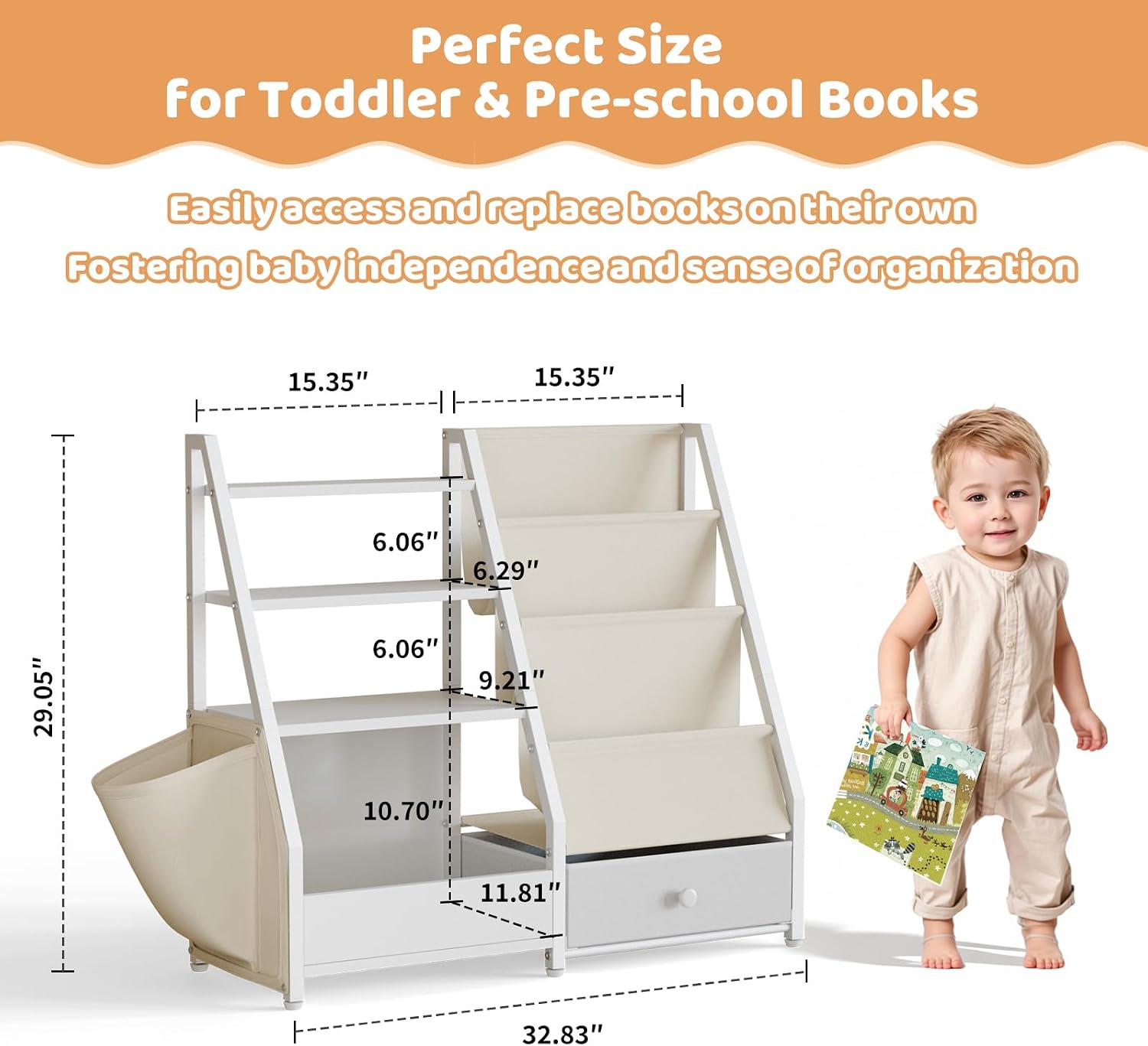 Libreria per bambini e conteni - Baby Nursery Bookcase recensione e prezzo