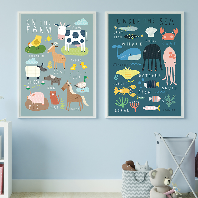 Stampa con motivo Sotto il mar - Baby Nursery Under The Sea recensione e prezzo