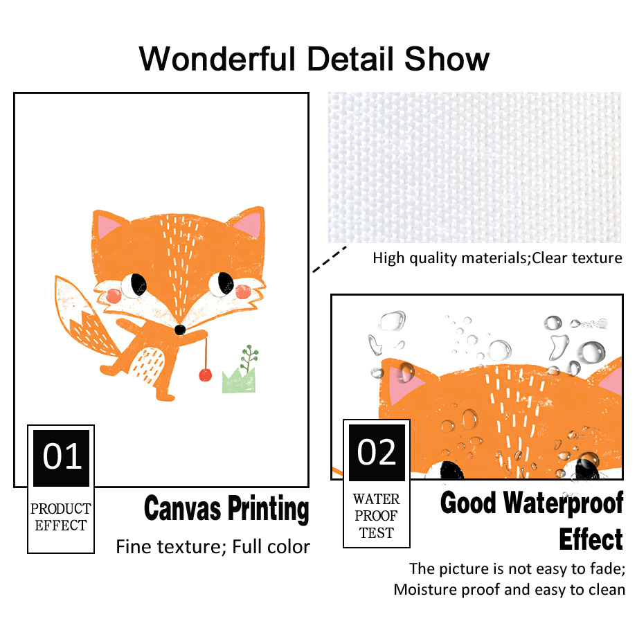 1 quadro su tela senza cornice - Baby Nursery Zoo Animals recensione e prezzo