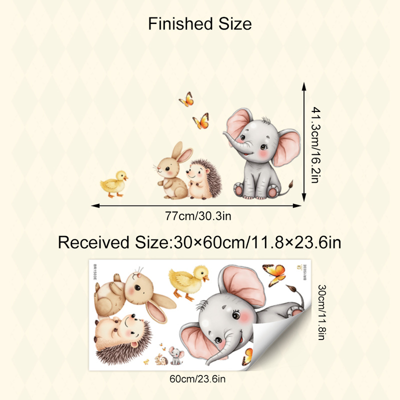 Adesivo da parete con animali  - Baby Nursery Wallpaper recensione e prezzo