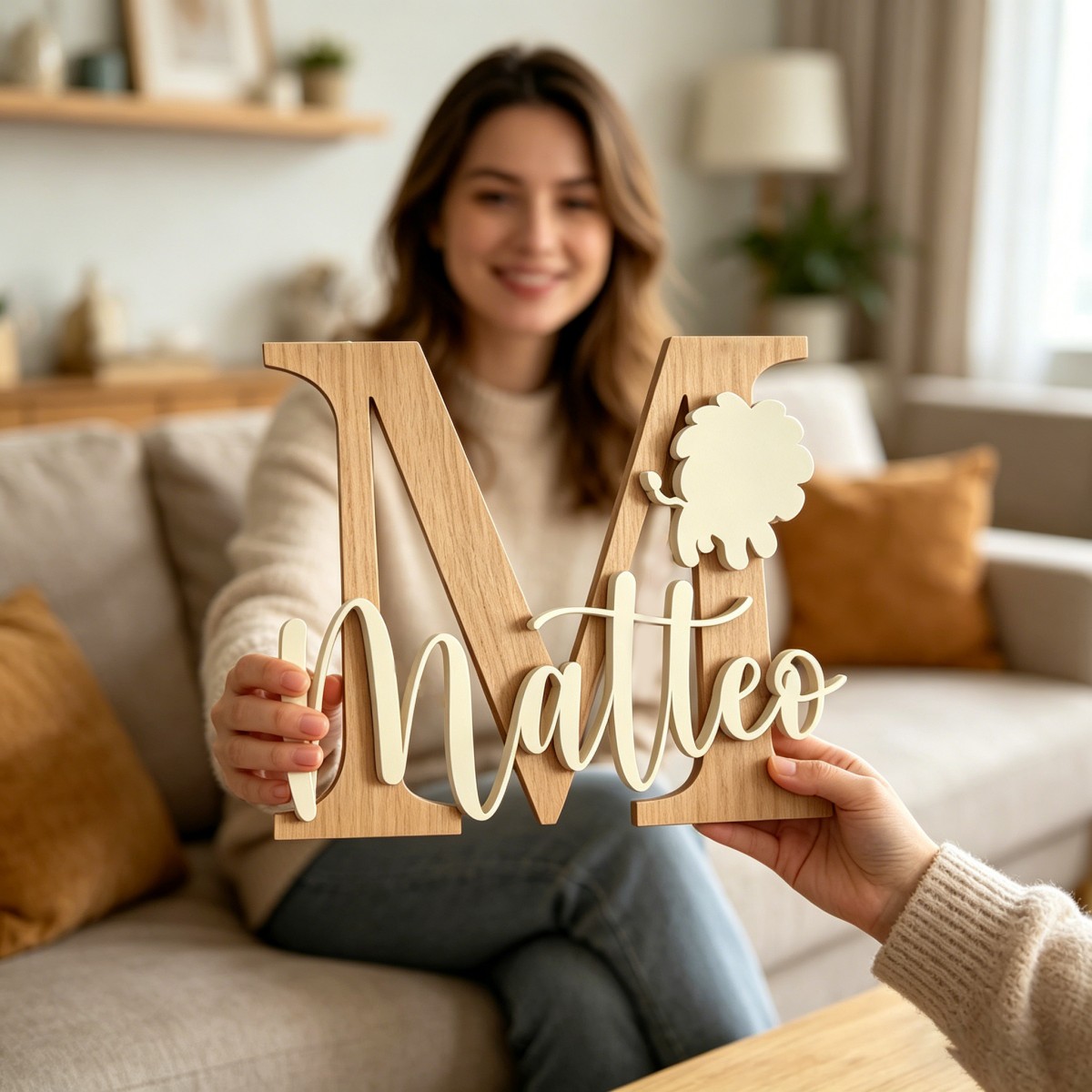 1 Pezzo Targa in Legno Persona - Baby Nursery Name recensione e prezzo