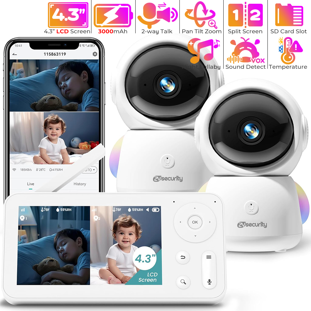 Baby monitor 2K con 2 telecame - Baby Nursery Light recensione e prezzo