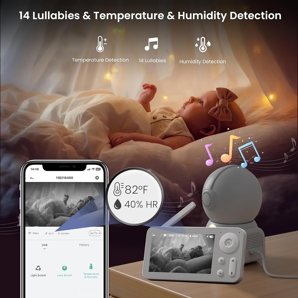 Baby monitor 2K con 2 telecame - Baby Nursery Light recensione e prezzo